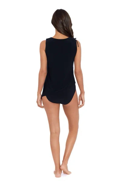 Shop Magicsuit Tie Hem Matte Jersey Cover-up Tank In Black