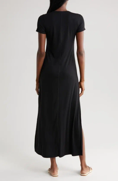 Robin Piccone Amy Rib Cover-up Dress In Black