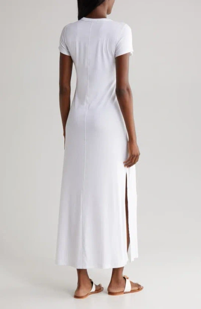 Shop Robin Piccone Amy Rib Cover-up Dress In White