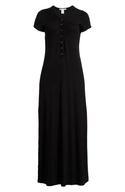 Shop Robin Piccone Amy Rib Cover-up Dress In Black