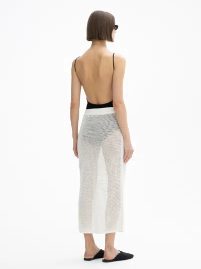 House Of Dagmar Crochet Skirt In Off White