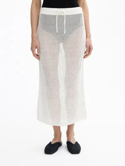 Shop House Of Dagmar Crochet Skirt In Off White