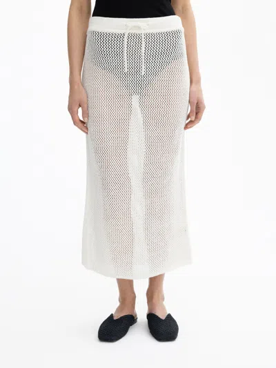 House Of Dagmar Crochet Skirt In Off White