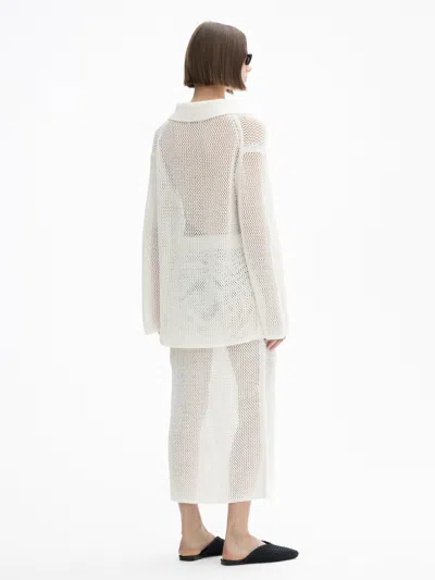 Shop House Of Dagmar Crochet Knit In Off White