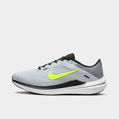 Shop Nike Men's Winflo 10 Running Shoes In Wolf Grey/volt/smoke Grey/black