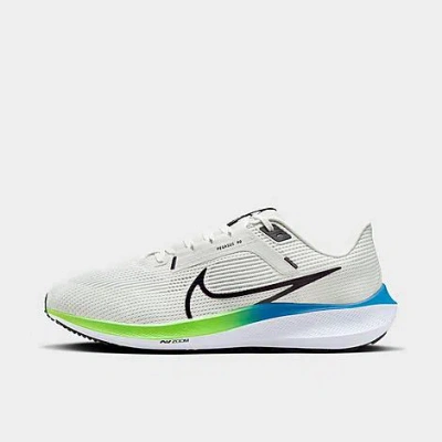 Shop Nike Men's Air Zoom Pegasus 40 Running Shoes (extra Wide Width) In Platinum Tint/white/green Strike/black