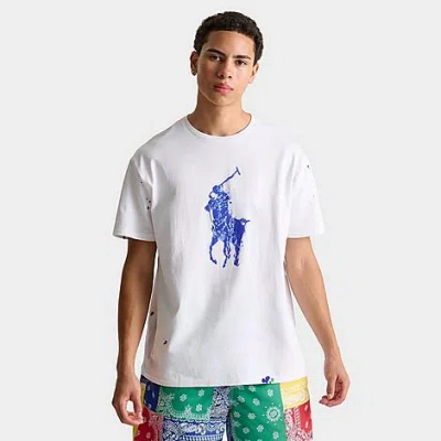 Shop Polo Ralph Lauren Men's Splatter T-shirt In White