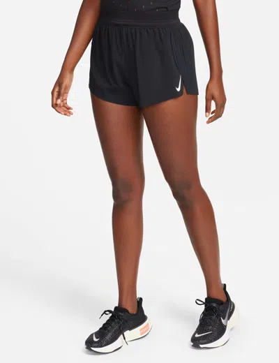 Shop Nike Aeroswift Dri-fit Adv 3" Running Shorts In Black