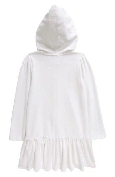 Shop Tucker + Tate Kids' Hooded Terry Cover-up Dress In White