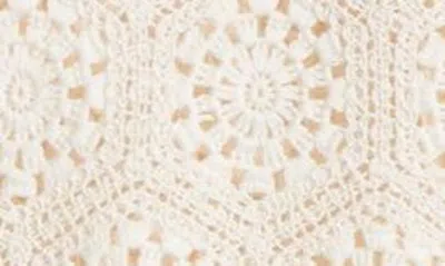 Shop Agua Bendita Seed Sheer Crochet Crop Cover-up Top In Multicolor