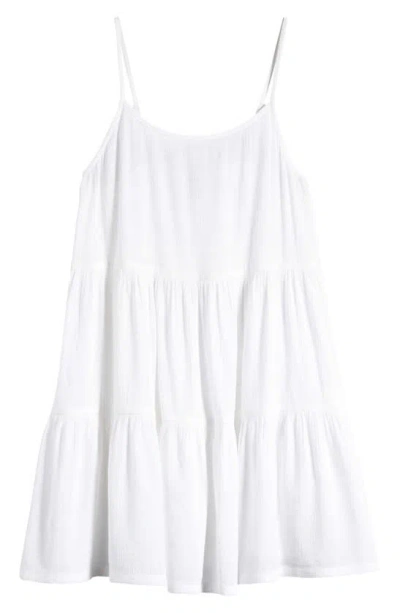 Shop Nordstrom Kids' Tiered Cover-up Dress In White
