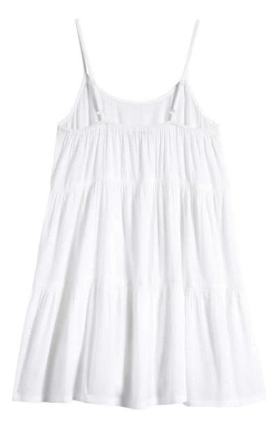 Shop Nordstrom Kids' Tiered Cover-up Dress In White
