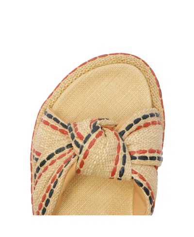 Arezzo Azul Marinho Womens Slip On Slides Slide Sandals In Natural