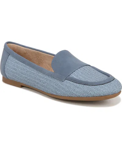 Shop Soul Naturalizer Bebe Loafers In Chambray Blue Woven Faux Leather