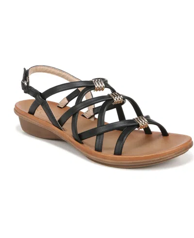 Shop Soul Naturalizer Sierra Strappy Sandals In Black Smooth Faux Leather