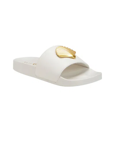 Shop Katy Perry The Pool Slide Shell Sandal In Optic White