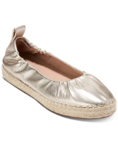 Shop Cole Haan Women's Cloudfeel Seaboard Ballet Flats In Soft Gold