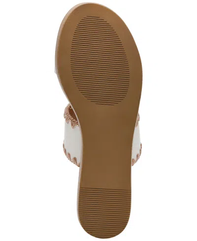 Shop Dv Dolce Vita Women's Konstance Double-band Raffia Wedge Sandals In Off White