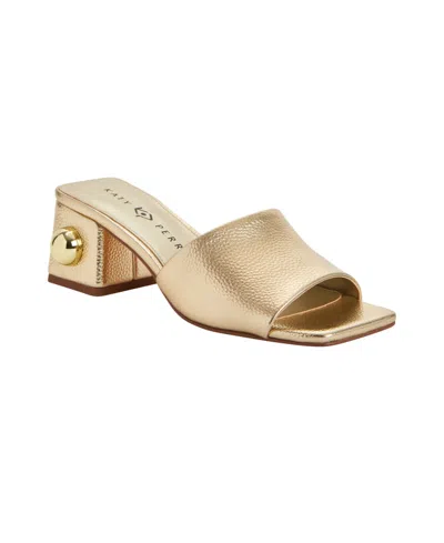 Shop Katy Perry The Gemm Stud Slide Sandal In Gold