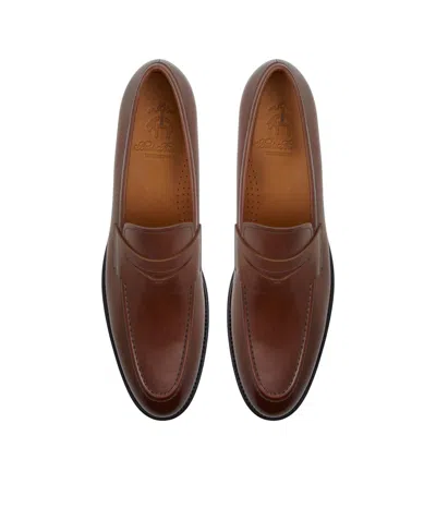Brooks Brothers Men's Greenwich Slip On Penny Loafers In Cognac