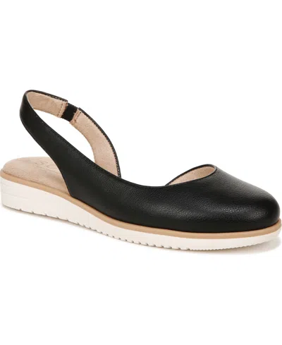 Shop Soul Naturalizer Idea-dorsay Slingback Flats In Black Faux Leather