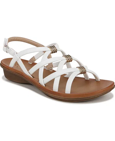 Shop Soul Naturalizer Sierra Strappy Sandals In White Smooth Faux Leather
