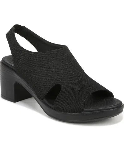 Shop Bzees Eden Washable Strappy Sandals In Black Fabric