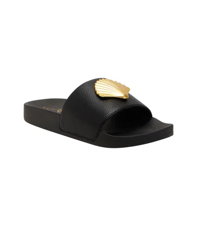 Shop Katy Perry The Pool Slide Shell Sandal In Black