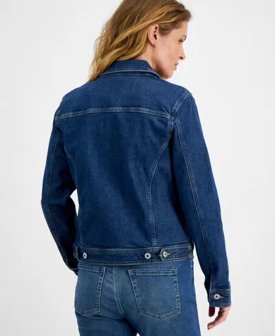 Shop Style & Co Women's Classic Denim Jacket, Created For Macy's In Bright White