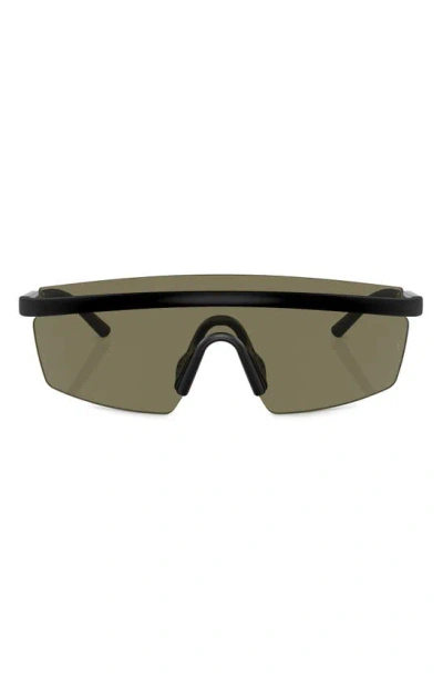 Shop Oliver Peoples Roger Federer 135mm Shield Sunglasses In Matte Black
