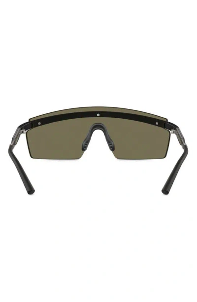 Shop Oliver Peoples Roger Federer 135mm Shield Sunglasses In Matte Black