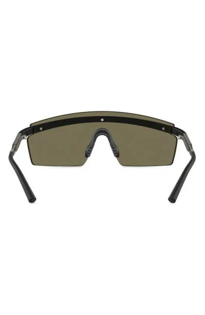 Oliver Peoples Ov5560s R-7 Collezione By Roger Federer 70067i Semi Matte Green Sunglasses In Matte Black