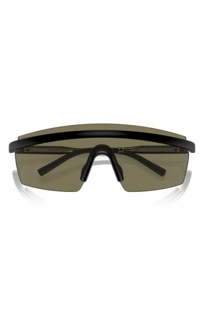 Shop Oliver Peoples Roger Federer 135mm Shield Sunglasses In Matte Black