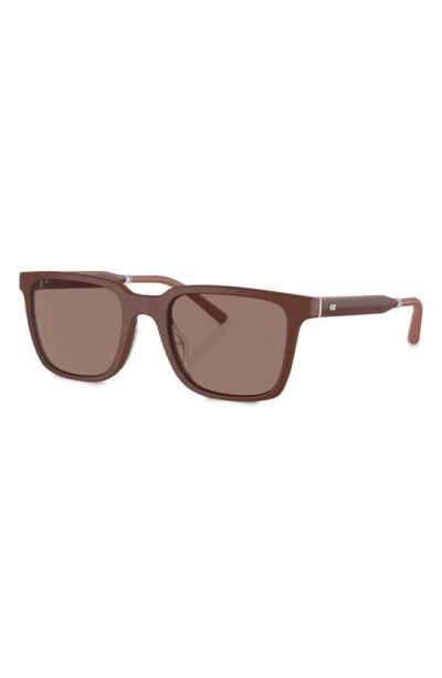 Oliver Peoples Roger Federer 52mm Rectangular Sunglasses In Matte Red