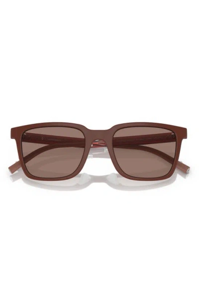 Oliver Peoples Roger Federer 52mm Rectangular Sunglasses In Matte Red
