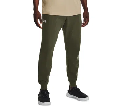 Shop Under Armour Men's Rival Tapered-fit Fleece Joggers In Marine Od Green