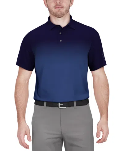 Shop Pga Tour Men's Ombre Short Sleeve Performance Polo Shirt In Peacoat