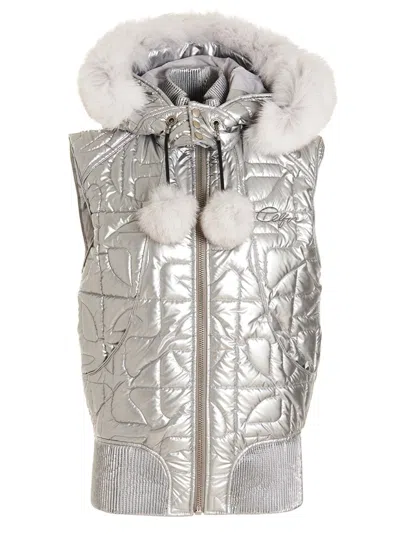 Shop Moose Knuckles X Telfar Vest Gilet In Silver