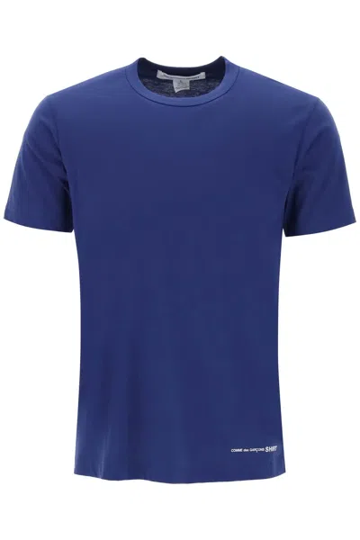 Shop Comme Des Garçons Shirt T Shirt Stampa Logo In Blue