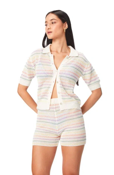 Shop Capittana Maya Stripe Cover-up Cardigan In Multicolor