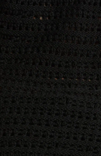 Capittana Nora Black Knit Cover-up Top In Black