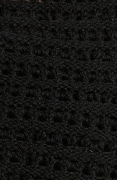 Capittana Nora Open Knit Cover-up Shorts In Black