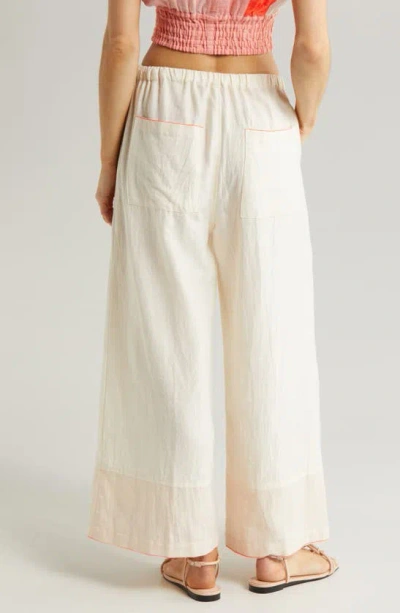 Shop Lemlem Desta Wide Leg Cover-up Pants In Ayele Blush