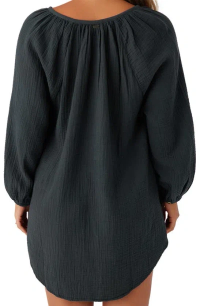 O'neill Krysten Cotton Gauze Cover-up Tunic Minidress In Slate