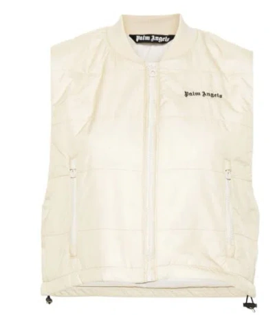 Shop Palm Angels Jackets In Off White/black