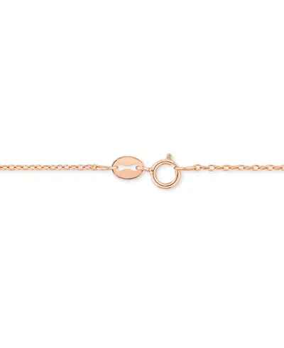 Macy's Pink Opal (5 Ct. T.w.) Heart Bead Frame 17" Pendant Necklace In Rose-plated Sterling Silver In Pink Opal
