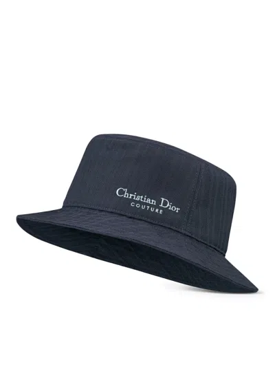 Shop Dior Couture Bucket Hat In Blue