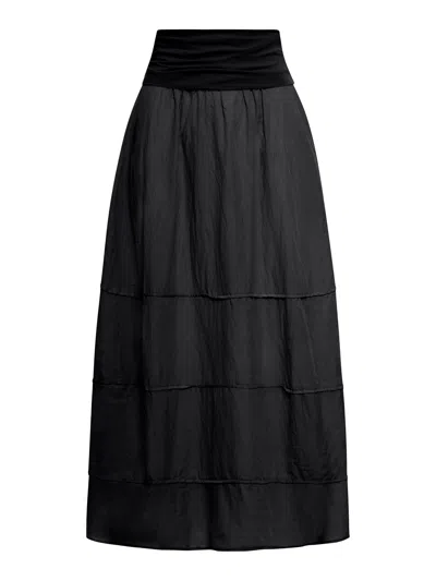 Shop Transit Silk Blend Skirt In Black