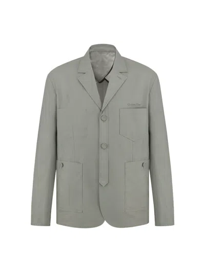 Shop Dior Work Jacket In Grey