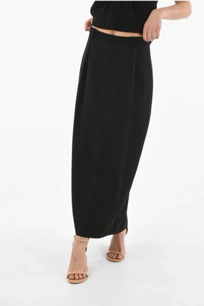 Shop Balenciaga Long Pencil Skirt With Belt Lopps